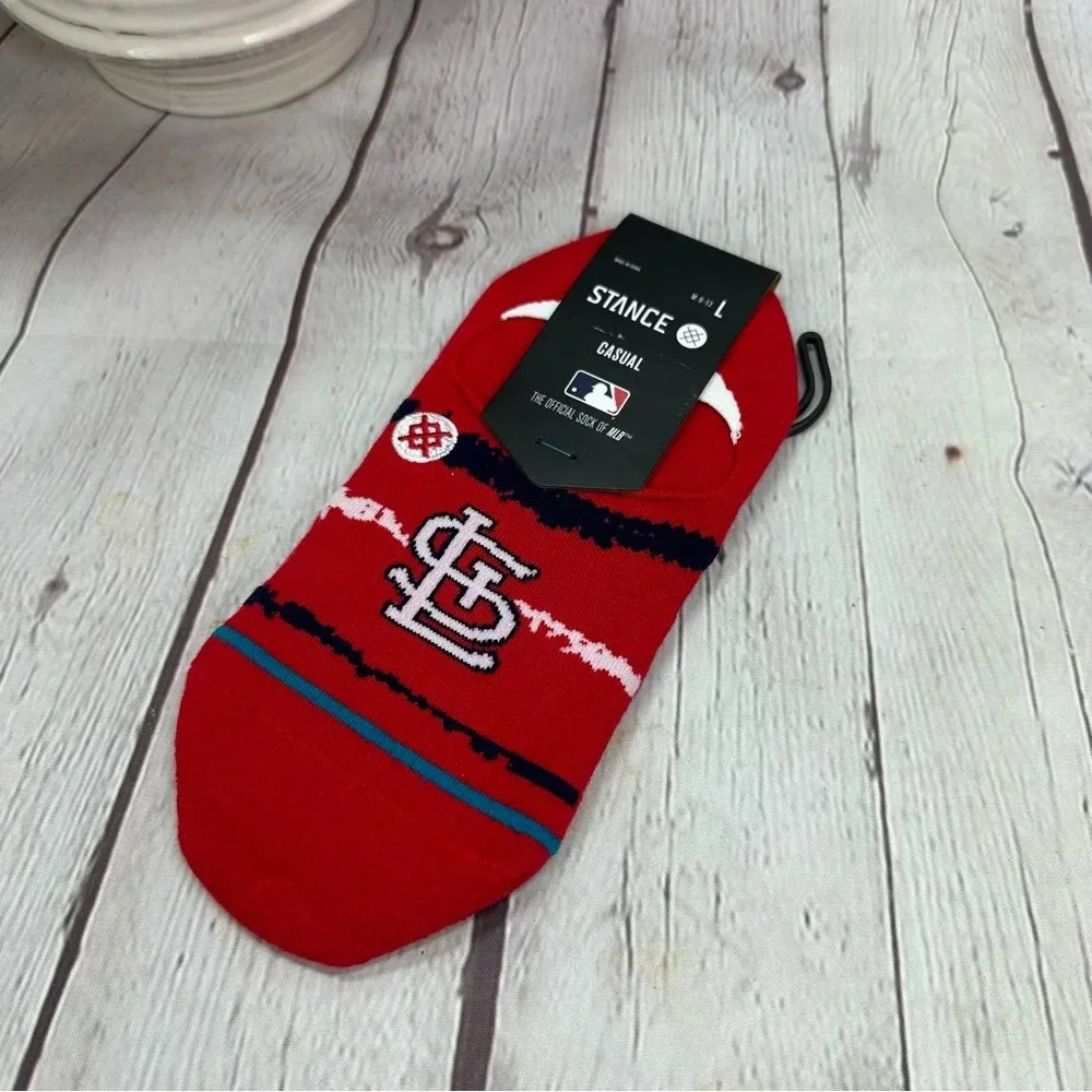 NWT stance socks casual no show MLB st loius cardinals cotton blend